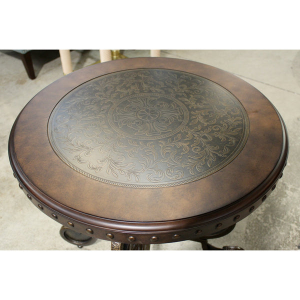 Ashley Embossed Round End Table