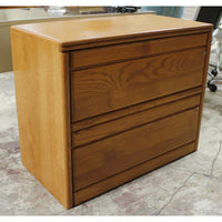 Oak Lateral 2 Drawer File Cabinet