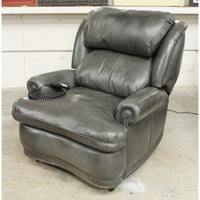 Dual Motor Gray Leather Power Lift Recliner