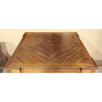 Mahogany Diamond Pattern Veneer Game Table