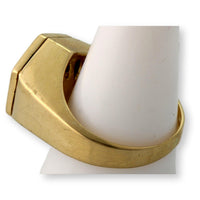 Signed 14KP Gold Kinetic Onyx Floating Diamond Men's Band