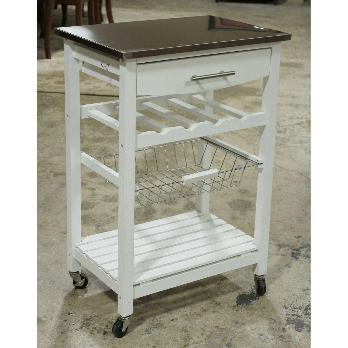 Kitchen Cart w/Stainless Steel Top