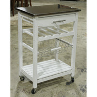 Kitchen Cart w/Stainless Steel Top