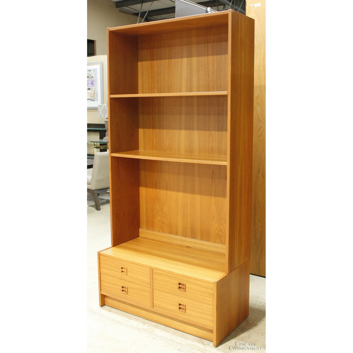 FM Furniture Danish Teak Bookshelf w/Drawers