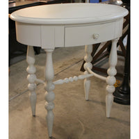 Hooker Furniture Painted White Oval End Table