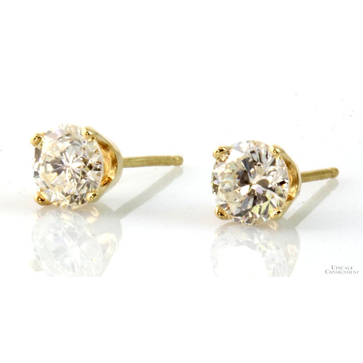 1.00ctw Diamond 14K Yellow Gold Stud Earrings