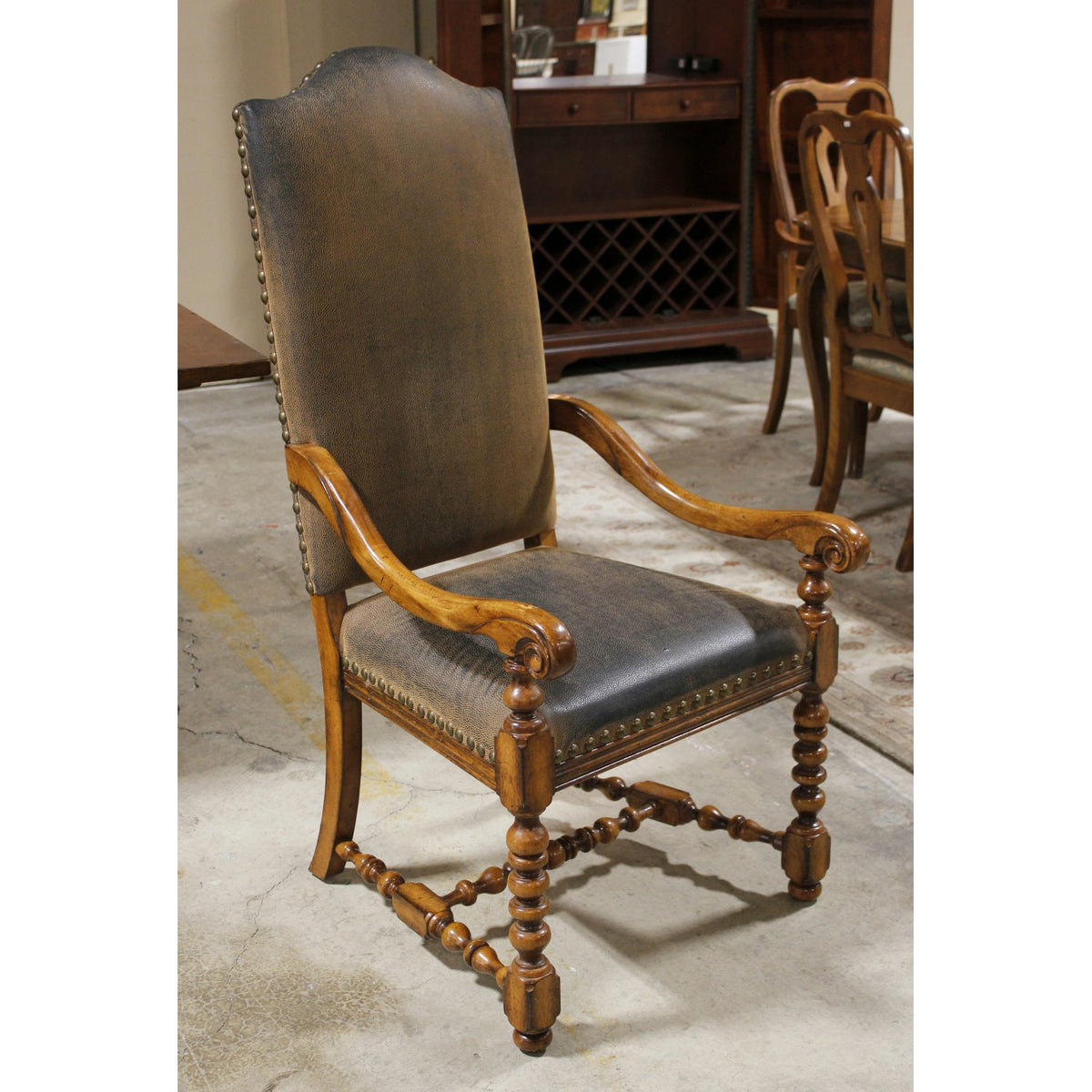 Rustic Country Style Dining Table w/6 Chairs
