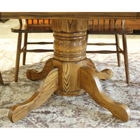 A-America Oval Oak Dining Table w/6 Spindle Chairs