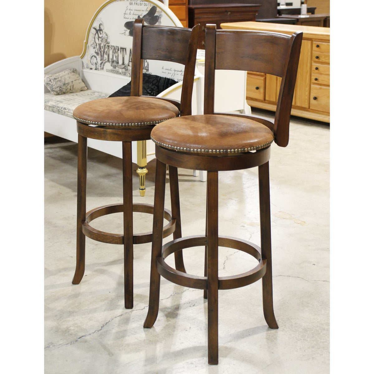 Sunny Design Pair of Swivel Bar Stools
