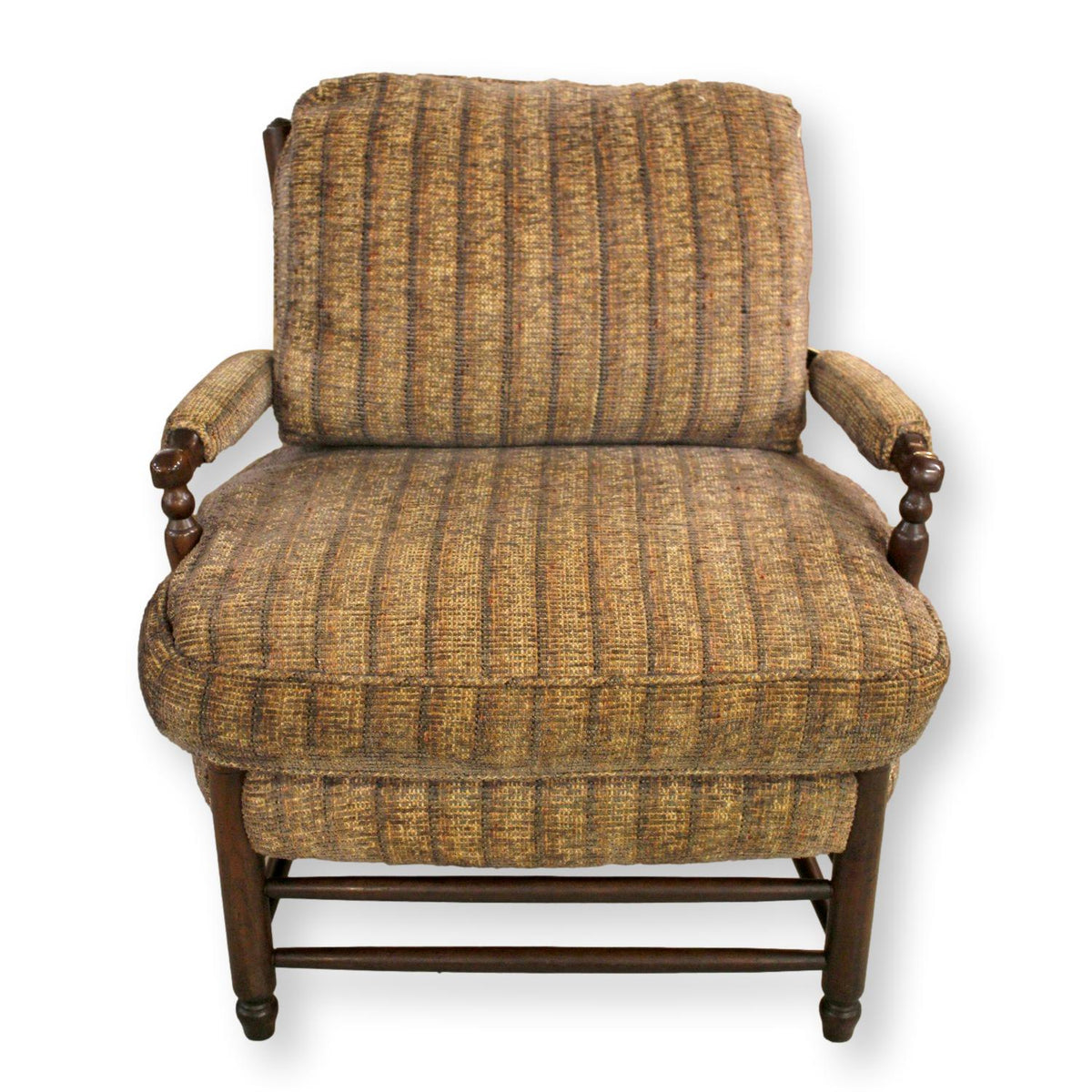 Ethan Allen Brown Tweed Accent Chair