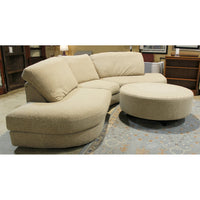 Thayer Coggin Curved Sectional w/Ottoman