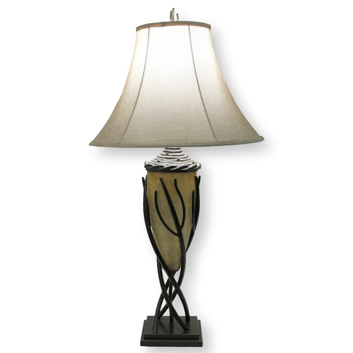 Faux Wood Branches Table Lamp w/Night Light
