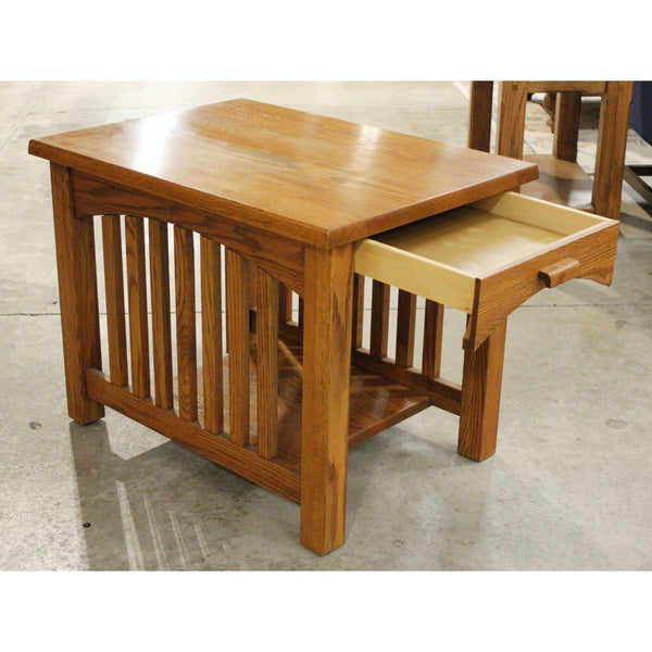 Mission Oak End Table w/Drawer