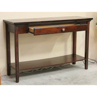 Dark Wood Console Table w/Drawer