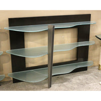 Contemporary Modern Console Table w/3 Glass Shelves