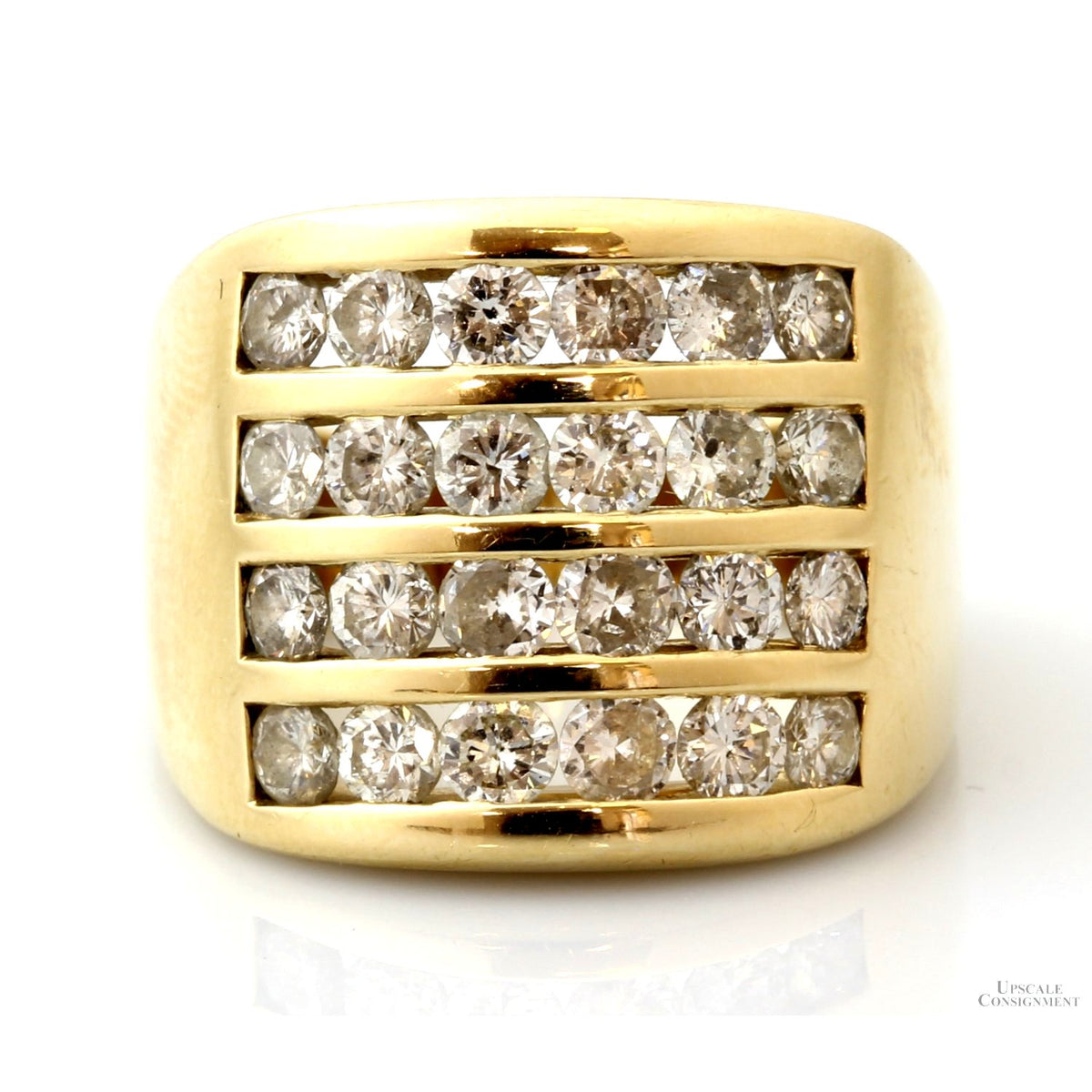 2.62ctw Diamond 14K Gold Ring - Euro Style Shank