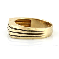 Contemporary Magic Glo Men's Diamond Ring in 10K Gold