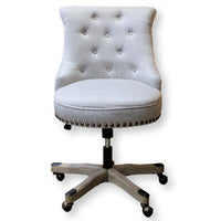 Gray Button Tufted Office Chair
