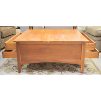 Ethan Allen Square Cherry Coffee Table