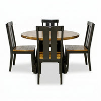 Plank Style Dining Set w/4 Chairs