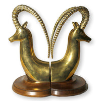 Sarreid Ltd. Pair of Brass Gazelle Bookends