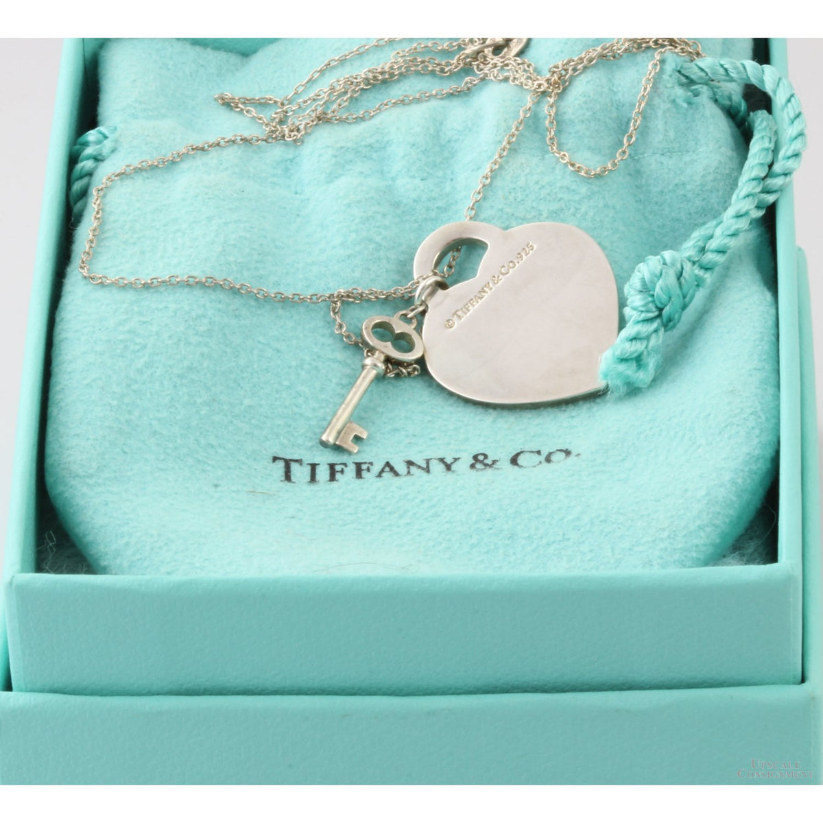 "Return to Tiffany" Sterling Silver Heart & Key Necklace