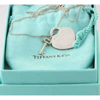 "Return to Tiffany" Sterling Silver Heart & Key Necklace