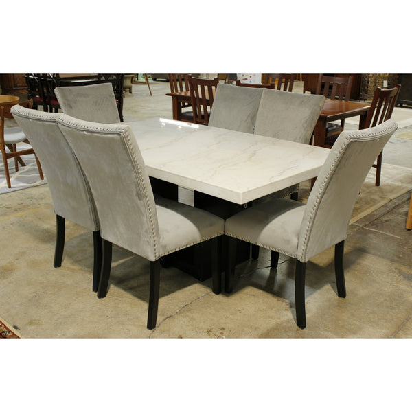 Marble Top Dining Table w/6 Chairs