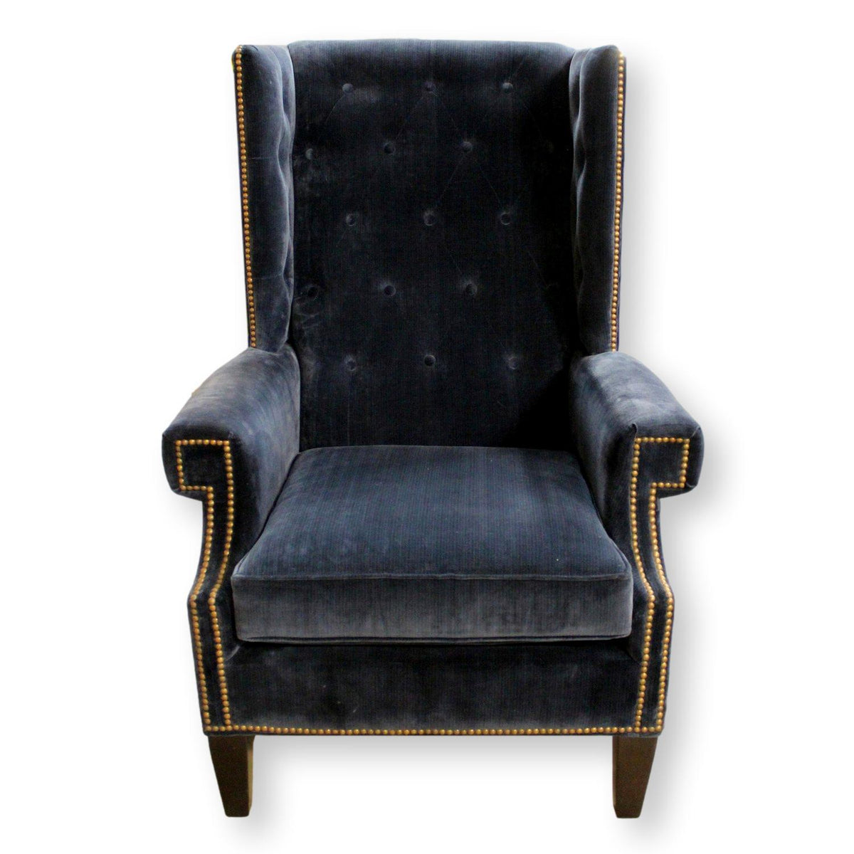 CR Laine Navy Wingback Chair