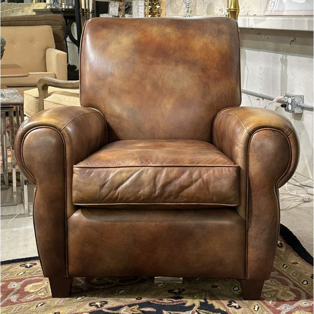 Barcalounger Leather Chair w/Ottoman