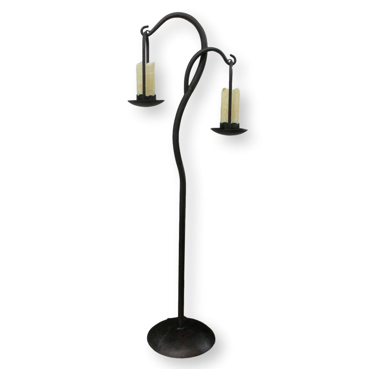 Double Hanging Faux Candle Floor Lamp