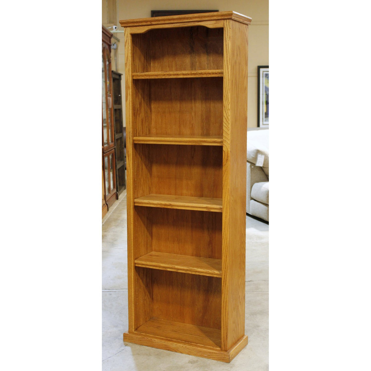 6' Oak Bookcase