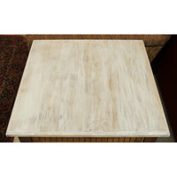 Square End Table w/Whitewash Top