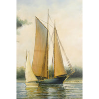 Original Oil Painting - Sailboats on Still Waters