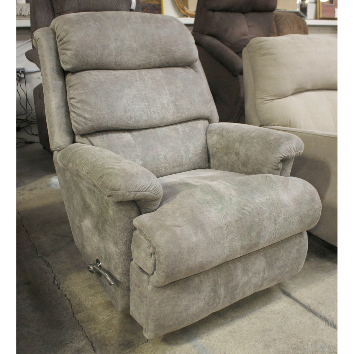 La-Z-Boy Large Faux Suede Rocking Recliner