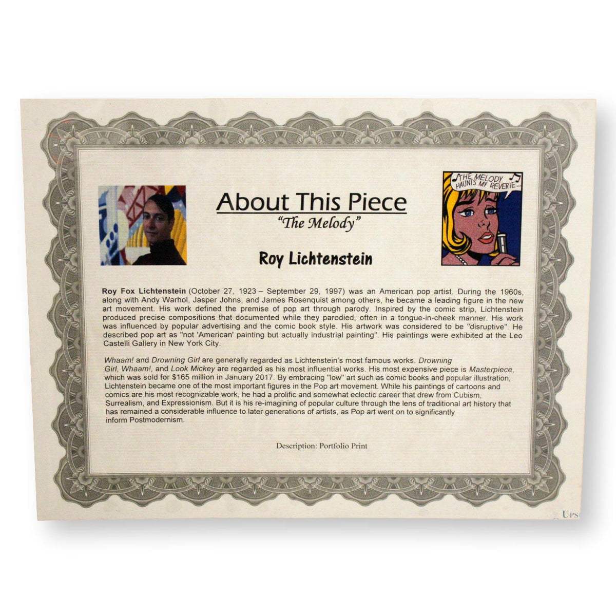 "The Melody" by Roy Lichtenstein