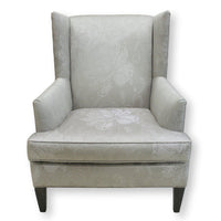 Ethan Allen Silver "Digital" Wingback Chair
