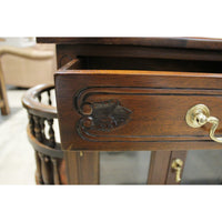 Mahogany Accent Cabinet w/Glass Doors & Tray