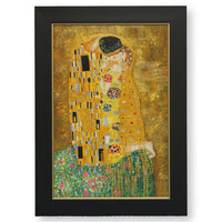 Framed Hand Embellished Oil Reproduction of Gustav Klimt's 'The Kiss'