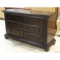 Munire Dark Finish 6 Drawer Dresser