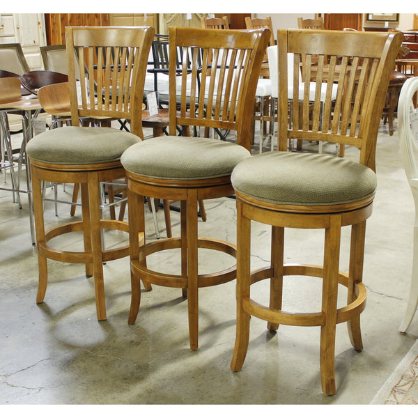Hillsdale Furniture Trio of Wooden Swivel Bar Stools