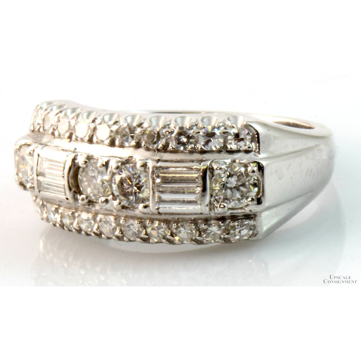 Vintage .80ctw Diamond 14K White Gold Ring - Refurbished