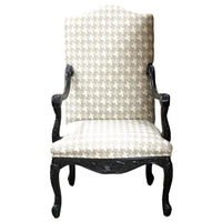 Drexel Heritage Louis XVI Houndstooth Armchair