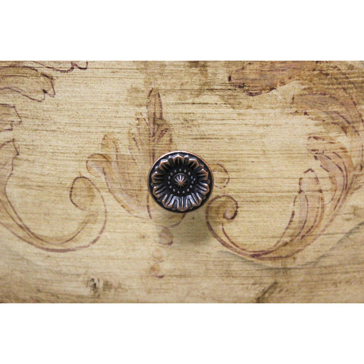 Oval 3 Drawer Handpainted Chest