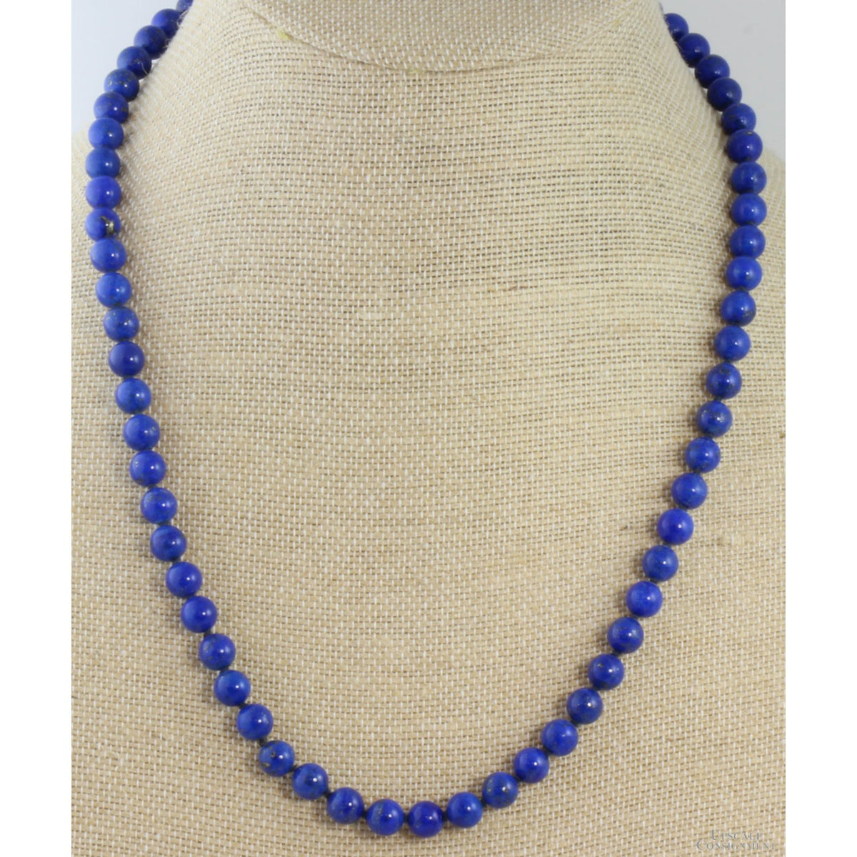 Vivid Blue 8.50mm Lapis Bead 24" Slip-On Necklace
