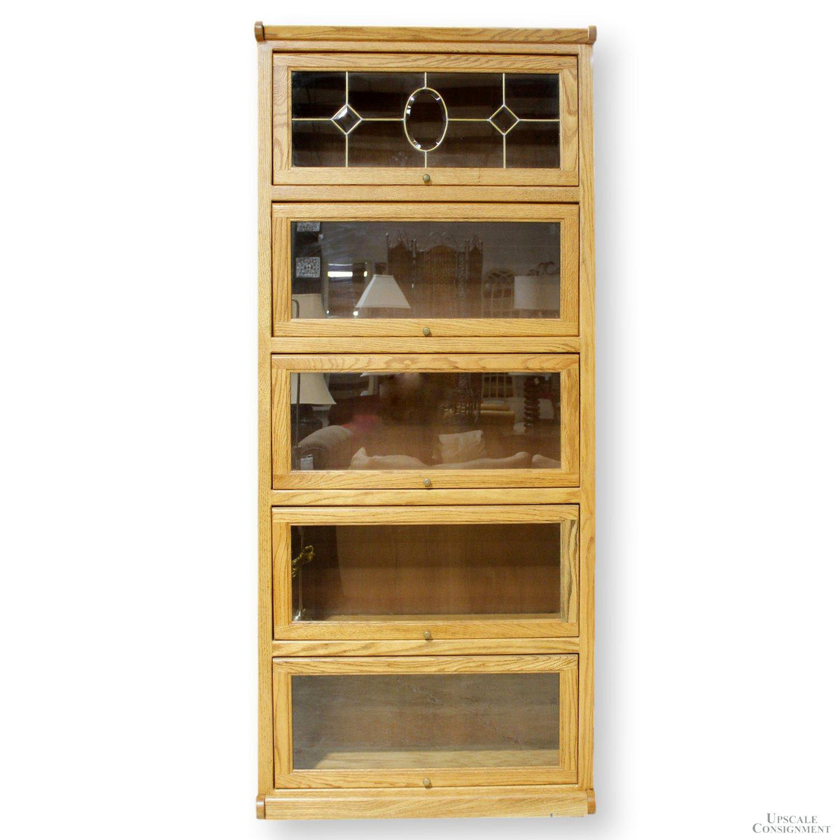 The Oak Barrel 5 Tier Barrister Bookcase
