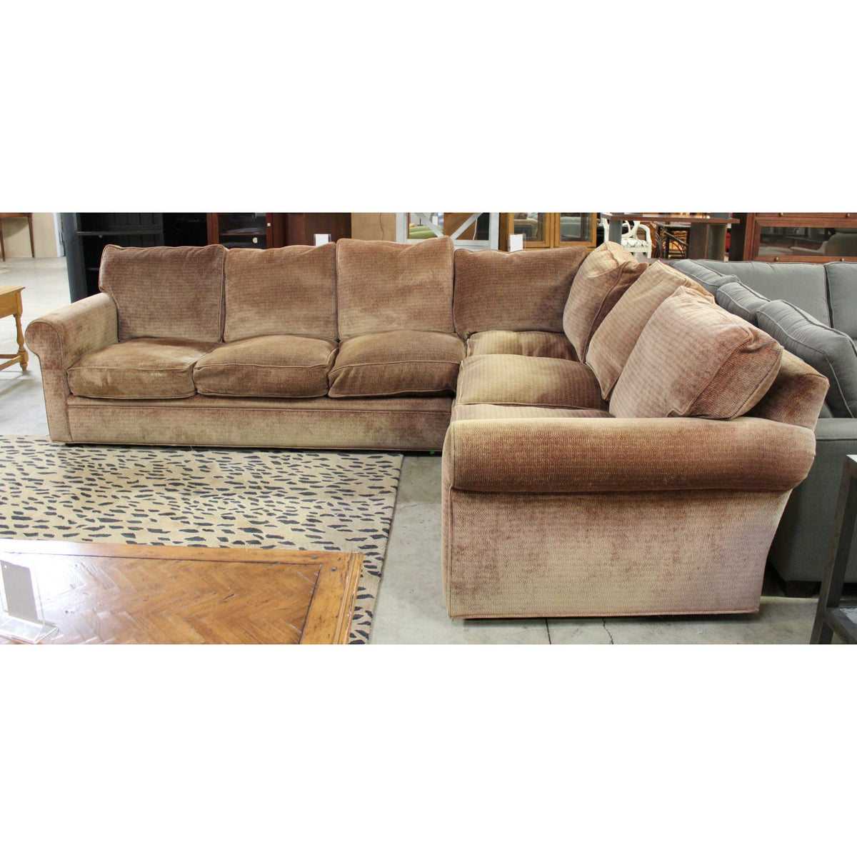 R.C. Furniture Gold L-Shape Sectional
