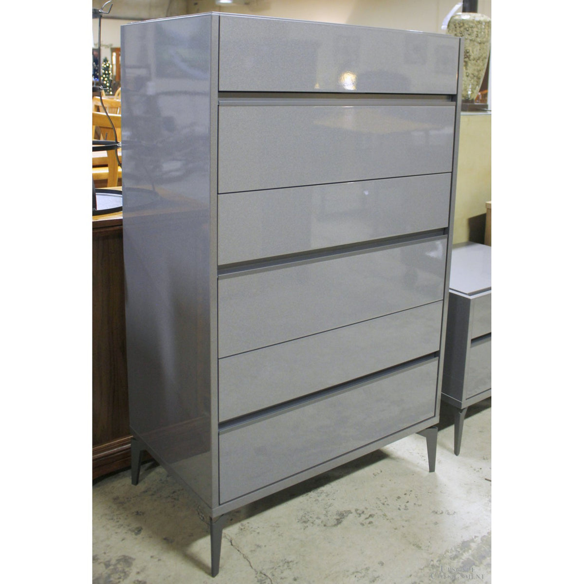 Alf Dafre Modern Gray Chest of Drawers