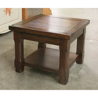 Rustic Square Oak End Table