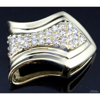 14K Yellow Gold & .67ctw Diamond Shield-Shaped Slide Pendant